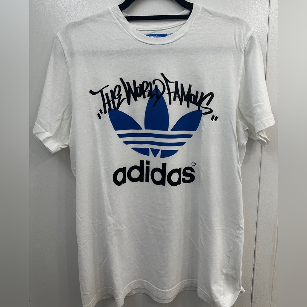 White Adidas Graphic T-Shirt